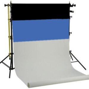 Falcon Eyes Background System SPK-3 with 3 Rolls Black/White/Blue 1.35x11 m