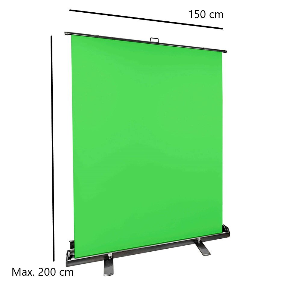 StudioKing Roll-Up Green Screen FB-150200FG 150x200 cm Chroma Green - Image 3